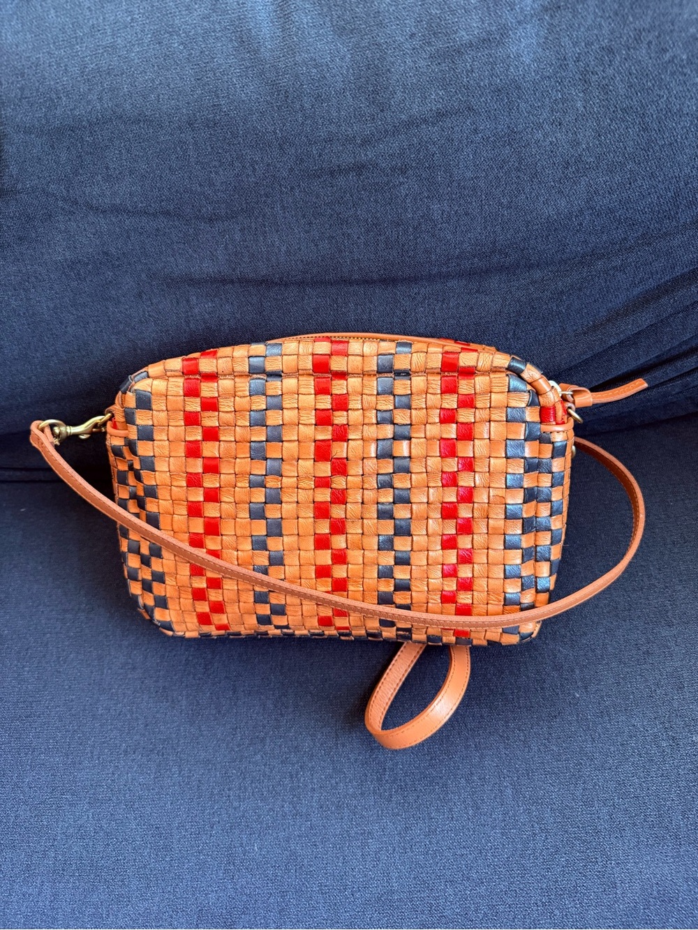 Clare V. Marisol Pinstripe Woven Checkered - Picture 3 of 13